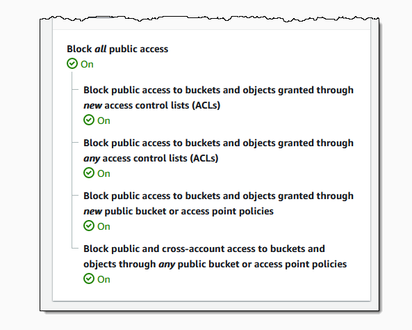 Amazon S3 to apply security best practices for all new buckets